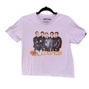 Goodie Two Sleeves NSYNC Gray Band Short Sleeve Tee Shirt Sz XS